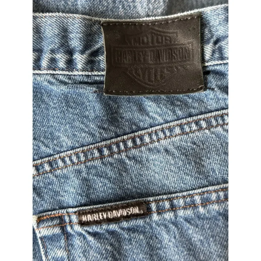 Harley Davidson Mens Blue Jeans 36 x 30 Genuine Black Tag Motorcycle Denim